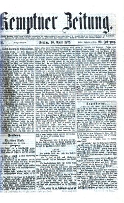 Kemptner Zeitung Freitag 30. April 1875