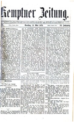 Kemptner Zeitung Samstag 15. Mai 1875