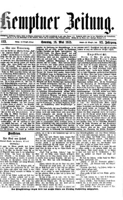 Kemptner Zeitung Sonntag 16. Mai 1875