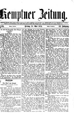 Kemptner Zeitung Freitag 21. Mai 1875