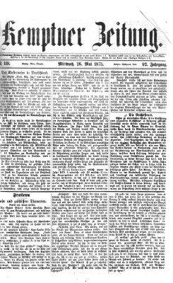 Kemptner Zeitung Mittwoch 26. Mai 1875