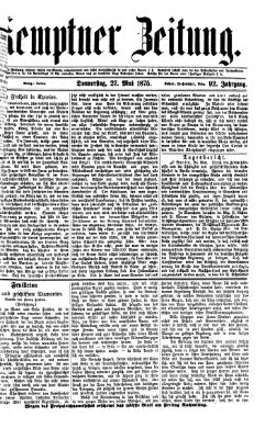 Kemptner Zeitung Donnerstag 27. Mai 1875