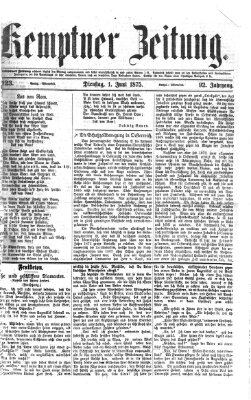 Kemptner Zeitung Dienstag 1. Juni 1875