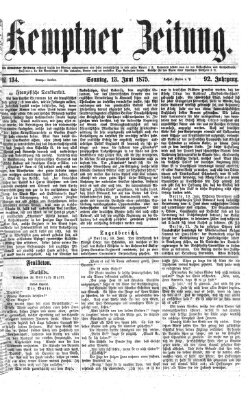 Kemptner Zeitung Sonntag 13. Juni 1875