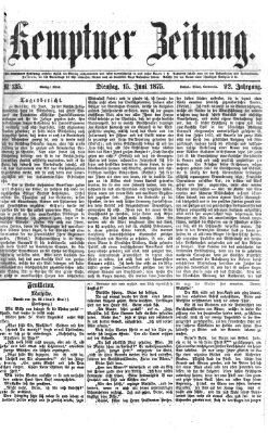 Kemptner Zeitung Dienstag 15. Juni 1875