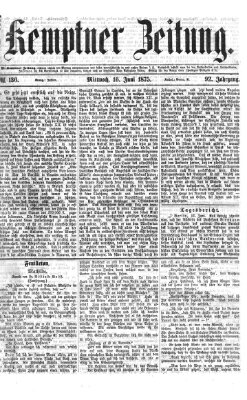 Kemptner Zeitung Mittwoch 16. Juni 1875