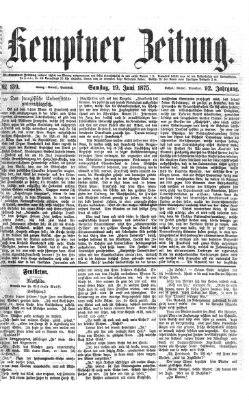 Kemptner Zeitung Samstag 19. Juni 1875