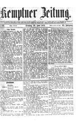 Kemptner Zeitung Samstag 26. Juni 1875