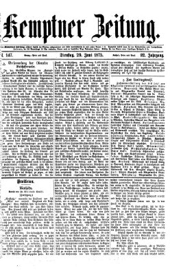 Kemptner Zeitung Dienstag 29. Juni 1875