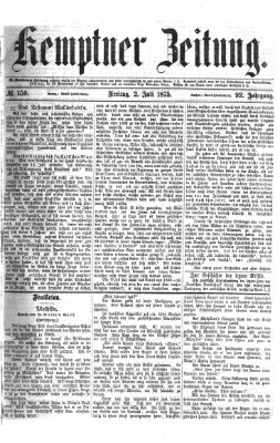 Kemptner Zeitung Freitag 2. Juli 1875