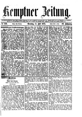 Kemptner Zeitung Sonntag 11. Juli 1875