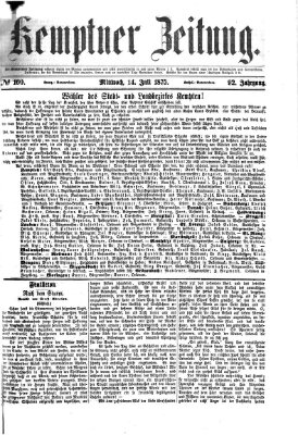 Kemptner Zeitung Mittwoch 14. Juli 1875