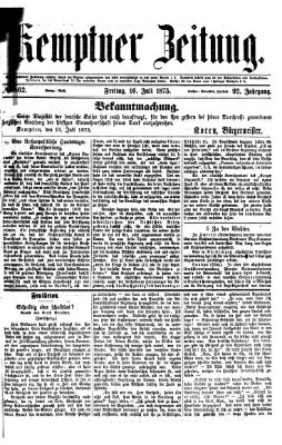 Kemptner Zeitung Freitag 16. Juli 1875