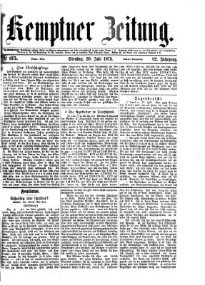 Kemptner Zeitung Dienstag 20. Juli 1875