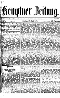 Kemptner Zeitung Dienstag 27. Juli 1875