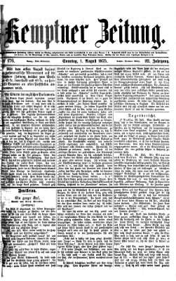 Kemptner Zeitung Sonntag 1. August 1875