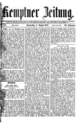 Kemptner Zeitung Donnerstag 5. August 1875