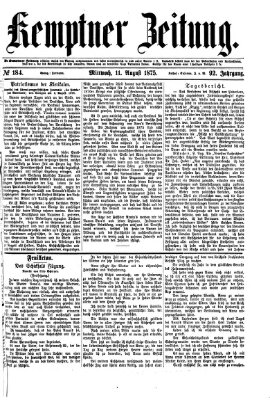 Kemptner Zeitung Mittwoch 11. August 1875