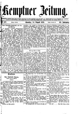 Kemptner Zeitung Samstag 14. August 1875