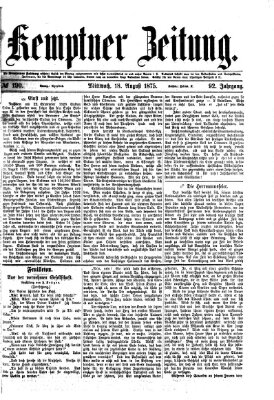 Kemptner Zeitung Mittwoch 18. August 1875