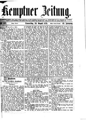 Kemptner Zeitung Donnerstag 26. August 1875