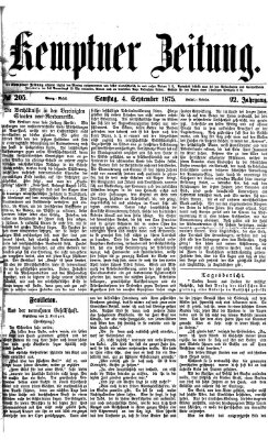 Kemptner Zeitung Samstag 4. September 1875