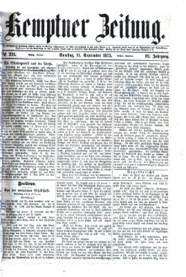 Kemptner Zeitung Samstag 11. September 1875