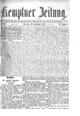 Kemptner Zeitung Samstag 25. September 1875