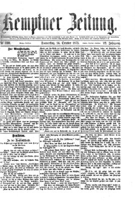 Kemptner Zeitung Donnerstag 14. Oktober 1875