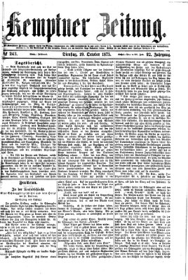 Kemptner Zeitung Dienstag 19. Oktober 1875