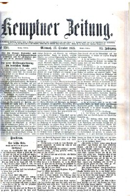 Kemptner Zeitung Mittwoch 27. Oktober 1875