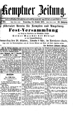 Kemptner Zeitung Donnerstag 28. Oktober 1875