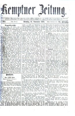 Kemptner Zeitung Samstag 13. November 1875