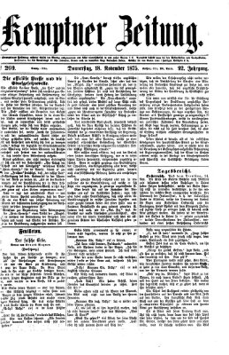 Kemptner Zeitung Donnerstag 18. November 1875