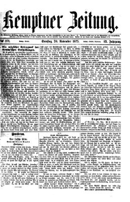 Kemptner Zeitung Samstag 20. November 1875