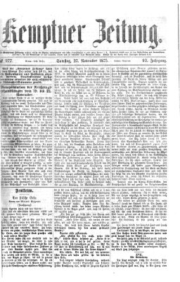 Kemptner Zeitung Samstag 27. November 1875