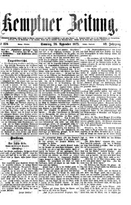 Kemptner Zeitung Sonntag 28. November 1875