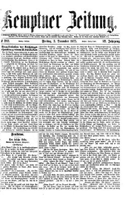 Kemptner Zeitung Freitag 3. Dezember 1875