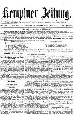 Kemptner Zeitung Sonntag 19. Dezember 1875