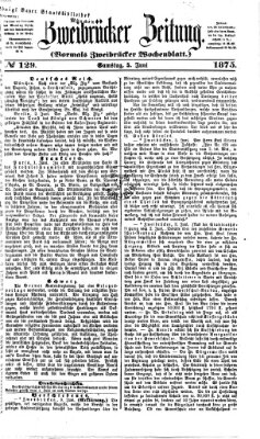 Zweibrücker Zeitung (Zweibrücker Wochenblatt) Samstag 5. Juni 1875