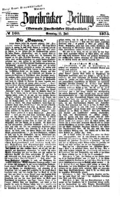 Zweibrücker Zeitung (Zweibrücker Wochenblatt) Sonntag 11. Juli 1875