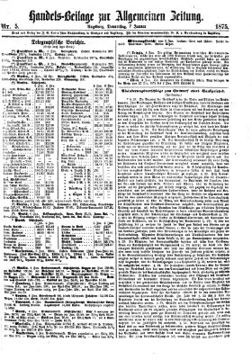 Allgemeine Zeitung. Handelsbeilage (Allgemeine Zeitung) Donnerstag 7. Januar 1875