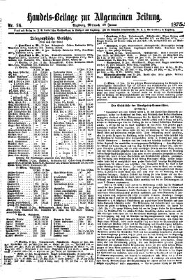 Allgemeine Zeitung. Handelsbeilage (Allgemeine Zeitung) Mittwoch 20. Januar 1875