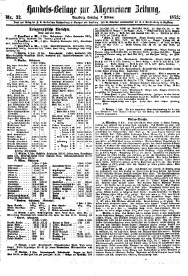 Allgemeine Zeitung. Handelsbeilage (Allgemeine Zeitung) Sonntag 7. Februar 1875