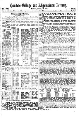 Allgemeine Zeitung. Handelsbeilage (Allgemeine Zeitung) Freitag 30. April 1875