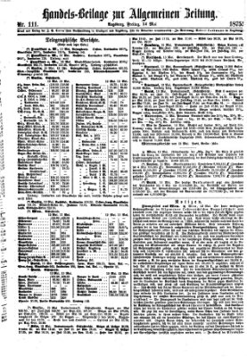 Allgemeine Zeitung. Handelsbeilage (Allgemeine Zeitung) Freitag 14. Mai 1875