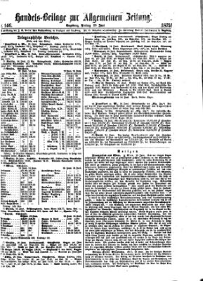 Allgemeine Zeitung. Handelsbeilage (Allgemeine Zeitung) Freitag 25. Juni 1875