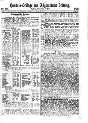 Allgemeine Zeitung. Handelsbeilage (Allgemeine Zeitung) Samstag 17. Juli 1875