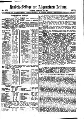 Allgemeine Zeitung. Handelsbeilage (Allgemeine Zeitung) Samstag 24. Juli 1875