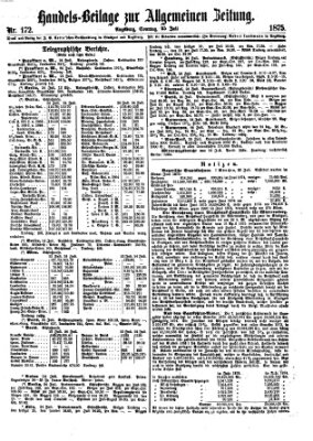 Allgemeine Zeitung. Handelsbeilage (Allgemeine Zeitung) Sonntag 25. Juli 1875